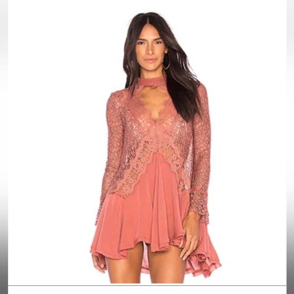 Free People lace swing dress xs